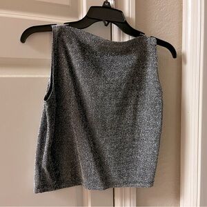 Rosebud Women Silver Sleeveless Blouse M
